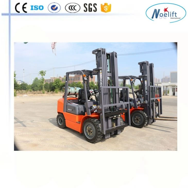 Full Free 3 Stage Container Mast Gasoline/gas Fork-lift Trucks